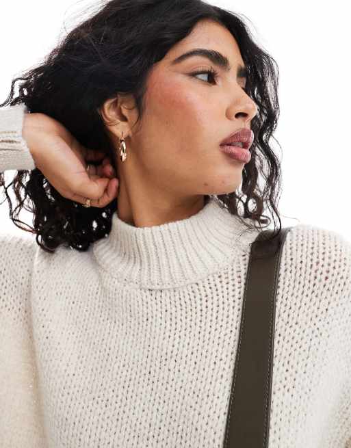 Jersey color crudo extragrande de punto grueso de ASOS DESIGN, 3 de 4