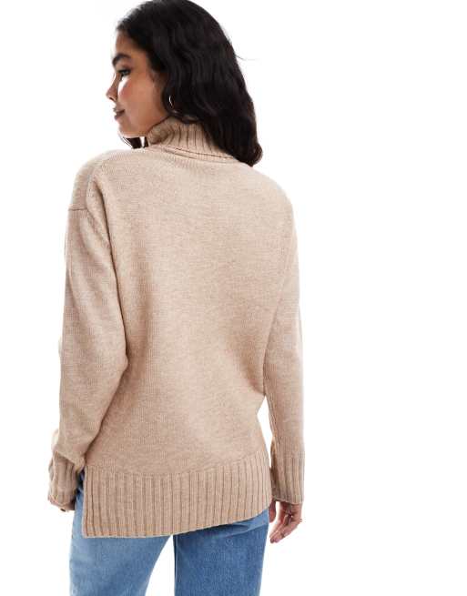 Gris Oscuro Jersey Cuello Alto Negro Mujer H&m Jersey Color