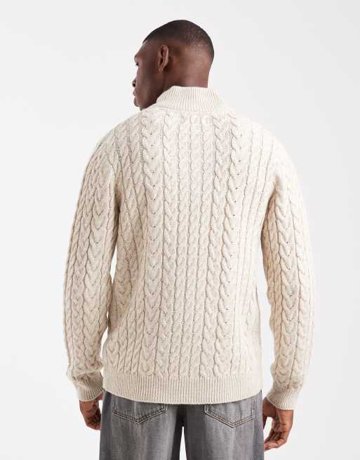 Jersey color topo y piedra con cuello subido de punto de Threadbare, 3 de 5