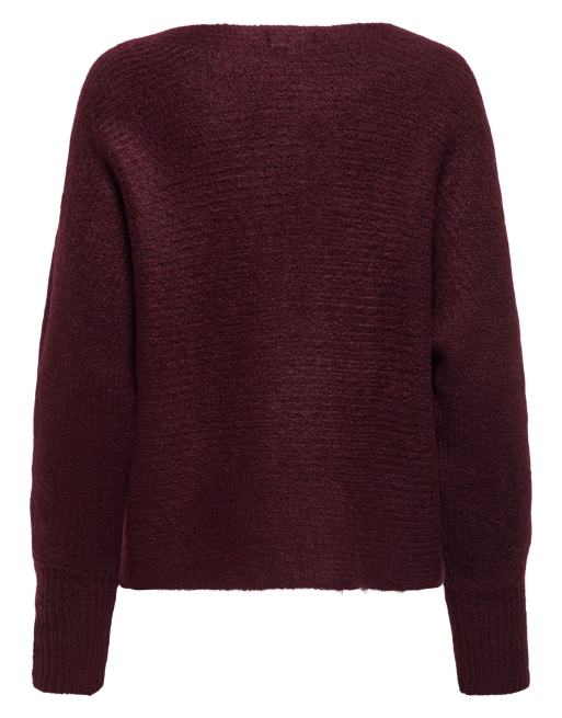 Jersey color vino malva de punto de ONLY, 4 de 4