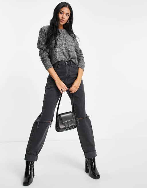 Jersey con cuello redondo y diseño grunge de Brave Soul Tall, 4 de 4