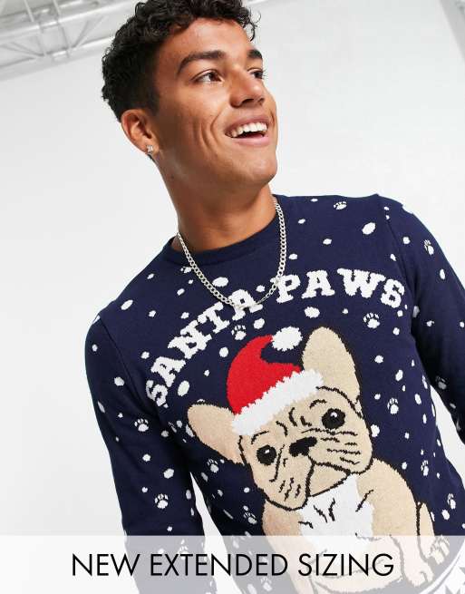 Jersey con diseño navideño de bulldog francés de ASOS DESIGN Foundation