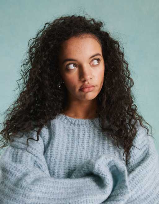 Jersey corto azul pálido extragrande de Miss Selfridge