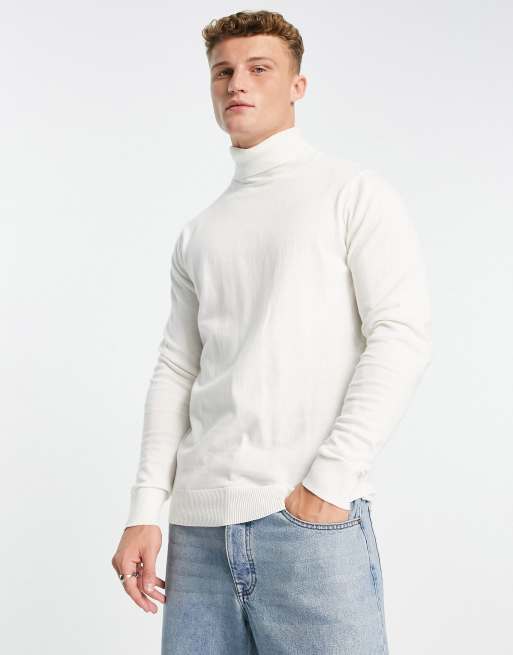 Jersey de cuello vuelto no blanqueado de algodón de Threadbare