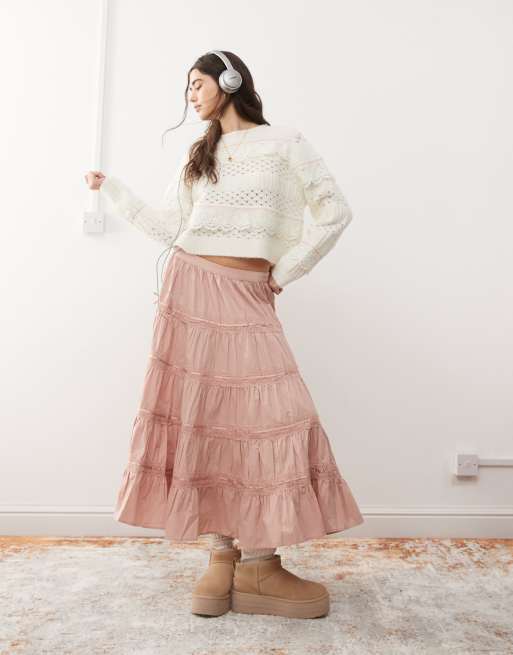 Jersey de punto con detalle de ribete de encaje de Miss Selfridge, 2 de 4