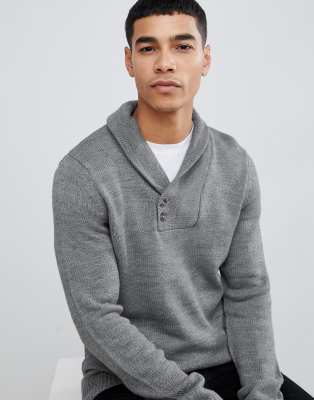 Jersey de punto gris con cuello de Pier One | ASOS