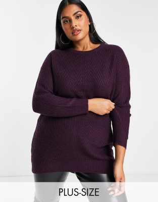 Jersey en color burdeos de cuello redondo de Yours