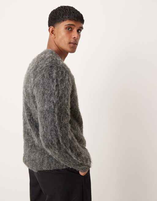 Jersey gris carbón de punto mullido de ASOS DESIGN, 4 de 4