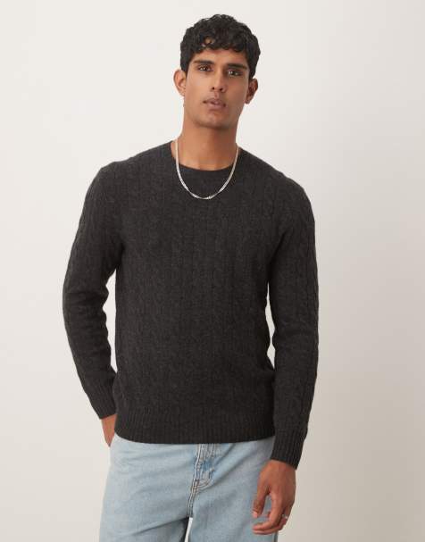 Jersey gris carbón jaspeado con logo de icono de punto de ochos de lana de Polo Ralph Lauren - view 1
