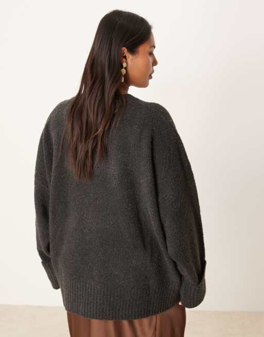 Jersey gris carbón oscuro de punto Camille de Pretty Lavish Curve, 4 de 4