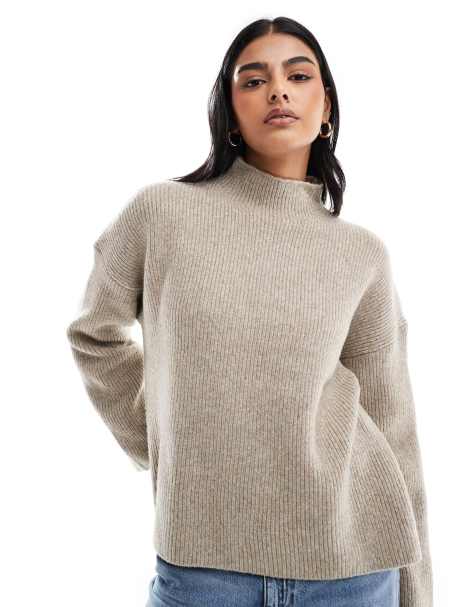 Jersey gris claro con cuello alto de Abercrombie & Fitch - view 1