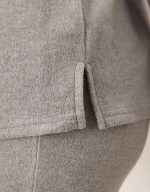 Jersey gris claro con cuello de solapas de felpa ligera Mix & Match de ASOS DESIGN, 3 de 4