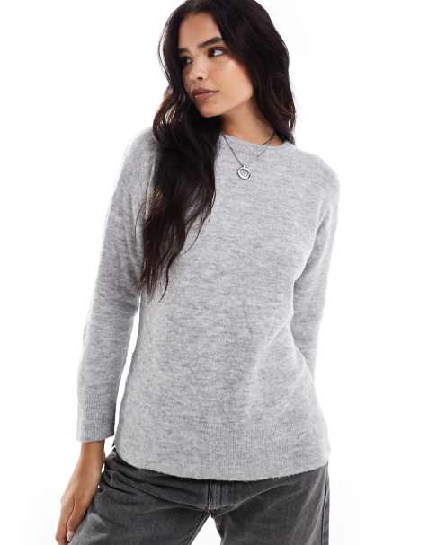 Jersey gris claro de punto de New Look - view 1