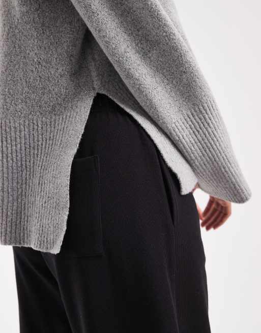 Jersey gris con cuello alto y mangas anchas de Brave Soul, 3 de 4