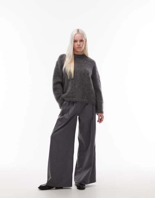 Jersey gris de punto desflecado de lana de mohair de & Other Stories, 3 de 4