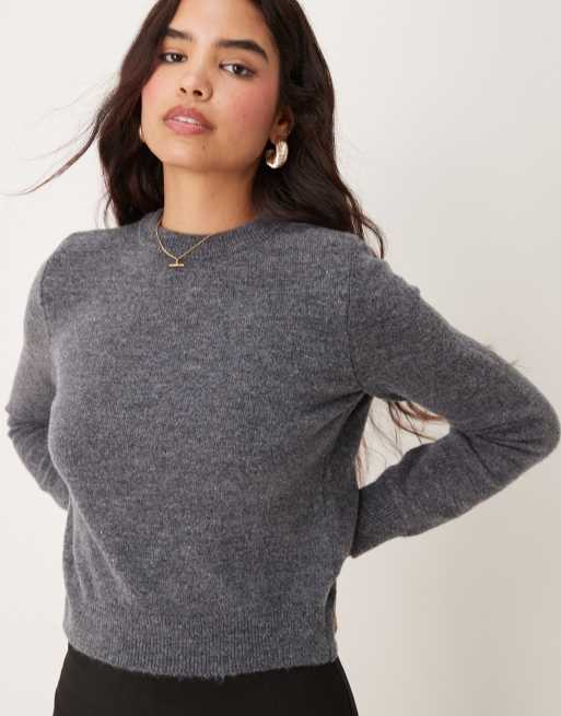 Jersey gris de punto mullido de Mango