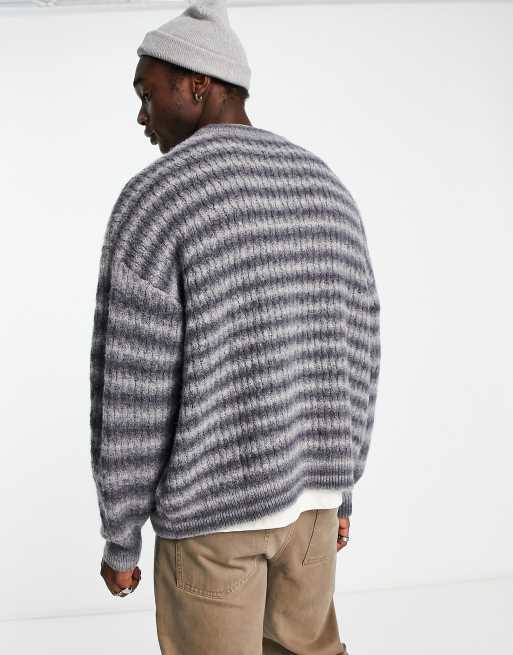 Jersey gris extragrande a rayas John de Weekday, 4 de 4