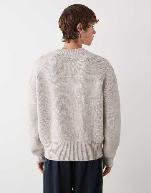 Jersey gris extragrande con logo enredado de punto de Prohibited, 3 de 5