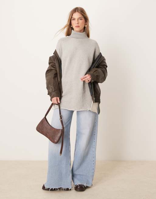 Jersey gris jaspeado muy holgado de Free People, 2 de 4