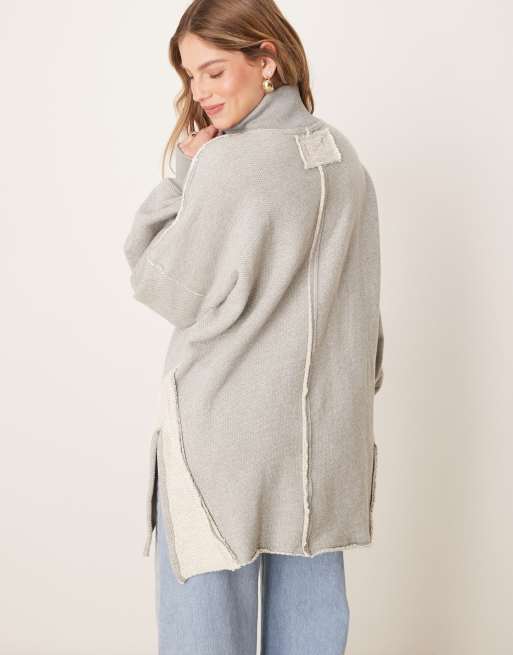 Jersey gris jaspeado muy holgado de Free People, 4 de 4