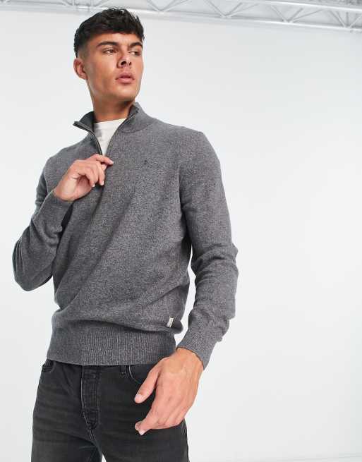 Jersey gris melange con cuello alto Peak de Scalpers