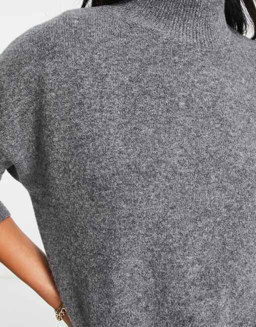 Jersey gris oscuro con cuello subido de punto de & Other Stories, 3 de 4