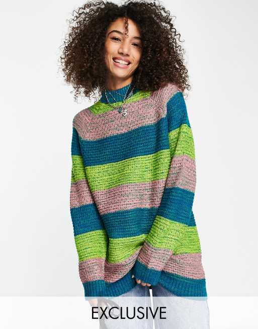 Jersey holgado unisex a rayas de Reclaimed Vintage Inspired