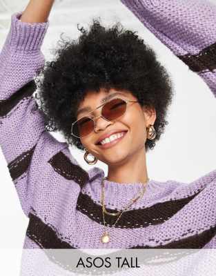 Jersey lila a rayas de ASOS DESIGN Tall