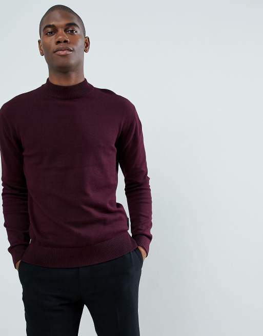 Jersey liso con cuello alto en 100% algodón de French Connection