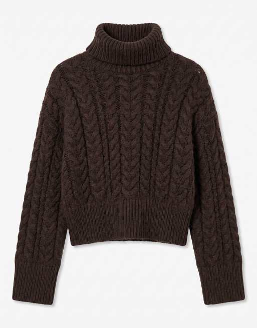 Jersey marrón chocolate de punto de Vero Moda, 5 de 6