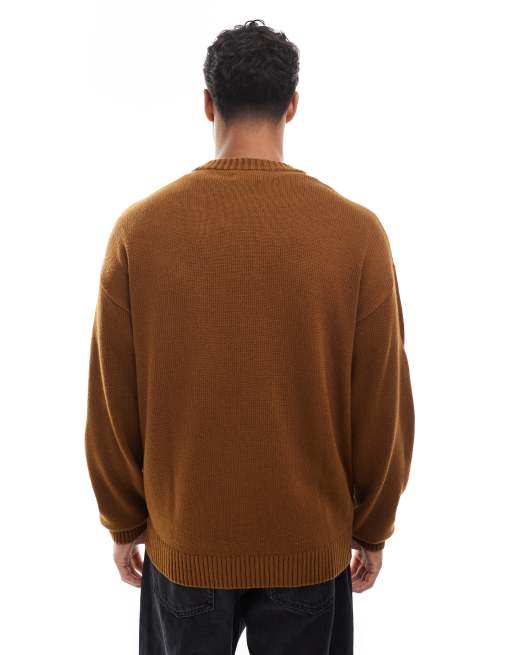 Jersey marrón extragrande de Jack & Jones, 5 de 5