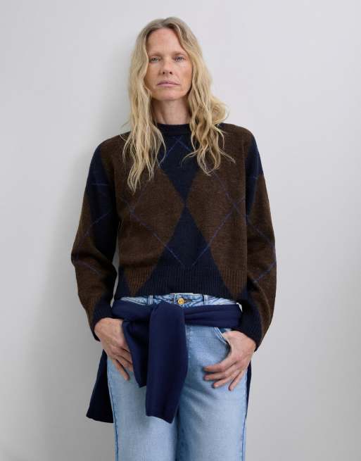 Jersey multicolor con patrón de rombos de Scalpers