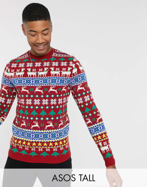 Jersey navideño con diseño de llama de ASOS DESIGN Tall