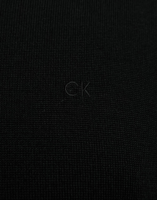 Jersey negro con cremallera corta de lana de merino de Calvin Klein, 2 de 4