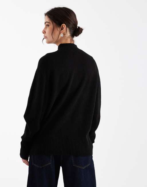 Jersey negro con cuello alto y detalles estilo espumillón de ASOS DESIGN, 4 de 4