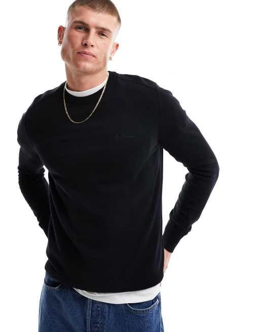Jersey negro con cuello redondo de Ben Sherman