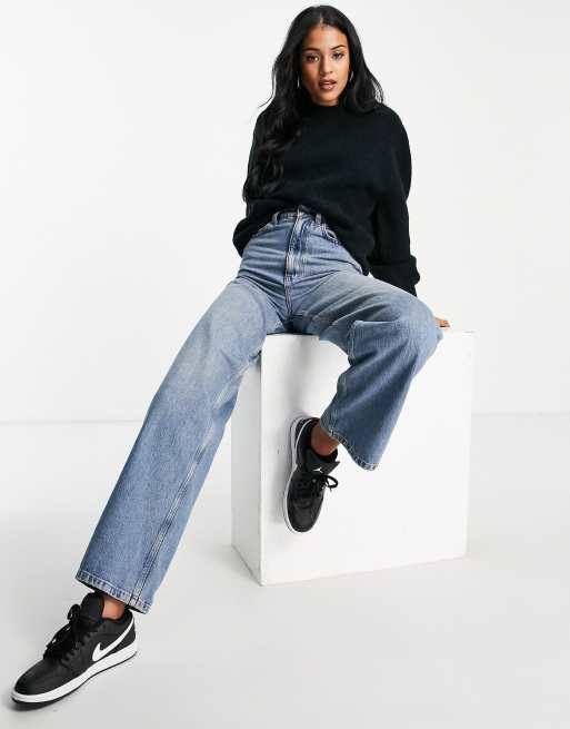 Jersey negro con cuello redondo de canalé de hilo mullido de ASOS DESIGN Tall, 4 de 4