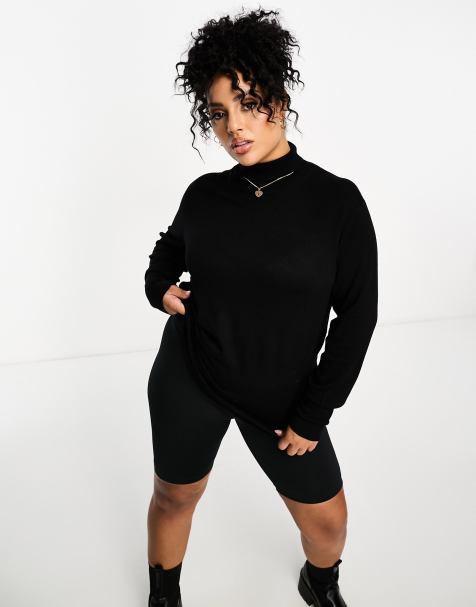 Jersey negro con cuello vuelto de Only Curve - view 1