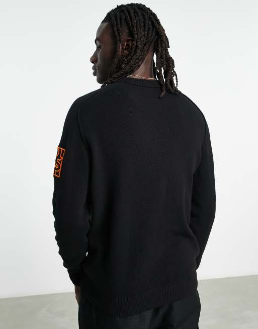 Jersey negro con logo en la manga Play Kimede de BOSS Orange, 2 de 4