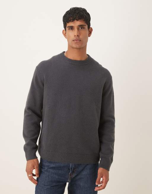 Jersey negro de cuello redondo de punto supersuave de ARKET