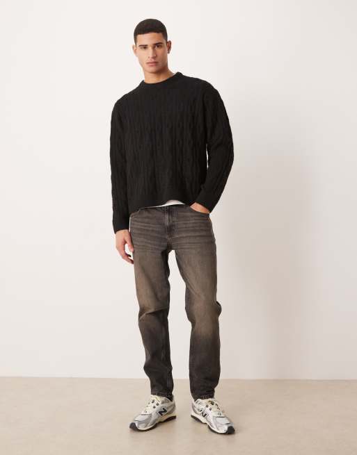 Jersey negro de punto de ochos de Abercrombie & Fitch, 2 de 5