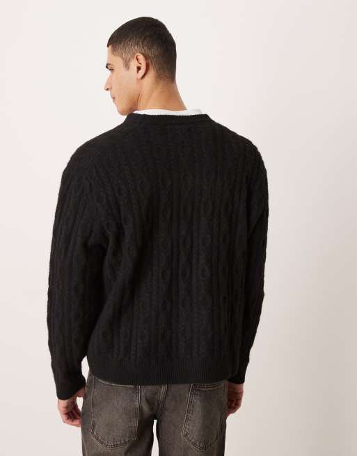 Jersey negro de punto de ochos de Abercrombie & Fitch, 3 de 5