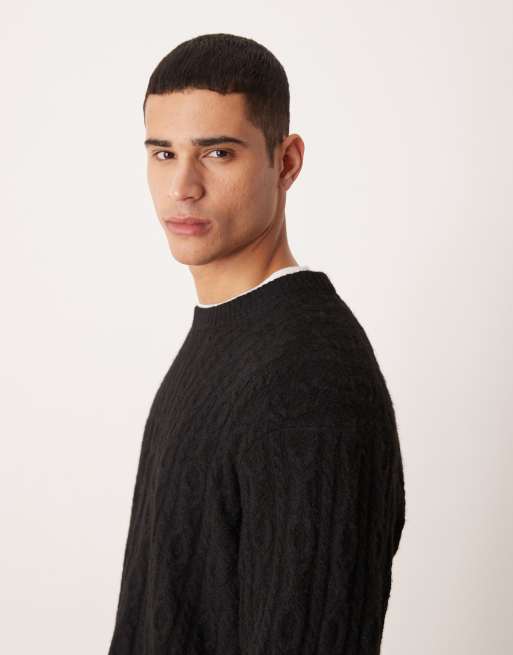 Jersey negro de punto de ochos de Abercrombie & Fitch, 4 de 5