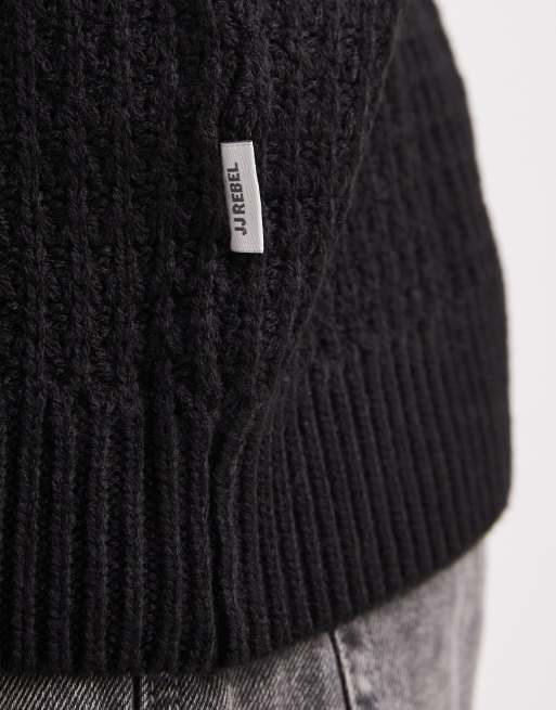 Jersey negro de punto texturizado de JJ Rebel, 5 de 5