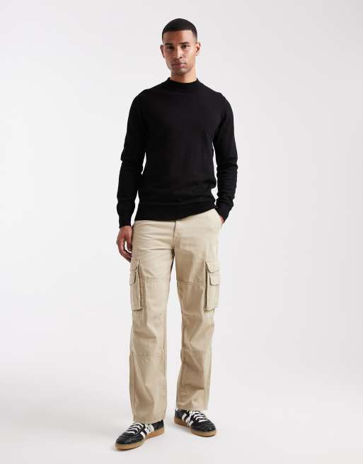 Jersey negro entallado con cuello alto de Brave Soul, 2 de 5