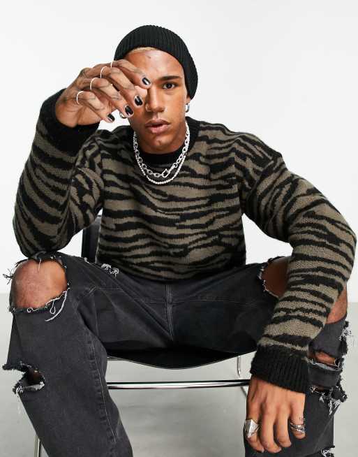 Jersey negro extragrande de punto de ASOS DESIGN 