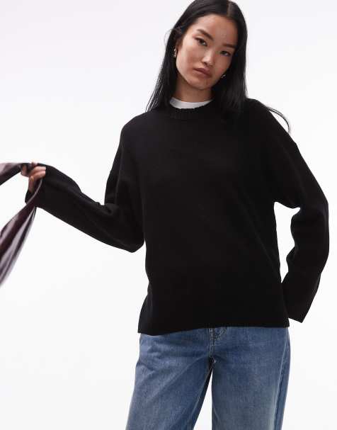 Jersey negro holgado de lana de cachemir pura de ARKET - view 1