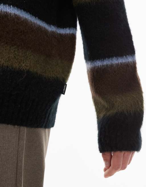Jersey negro y verde a rayas de punto Merton de Carhartt WIP, 5 de 5
