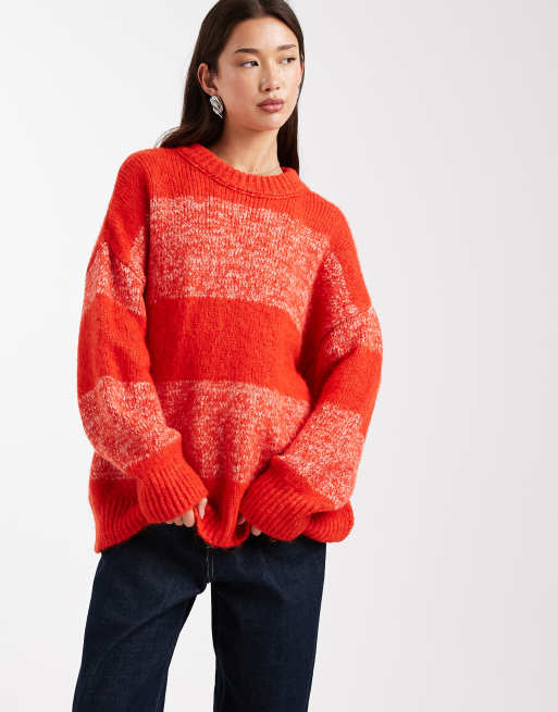 Jersey rojo a rayas multicolores de ASOS DESIGN