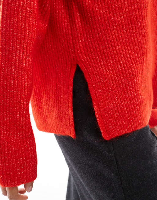 Jersey rojo con cuello alto y mangas anchas de Pimkie, 2 de 4
